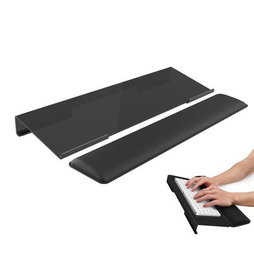 Black computer keyboard stand - black,