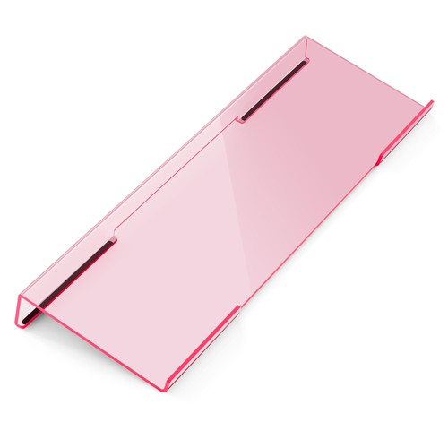 Clear pink ergonomic computer - clear,