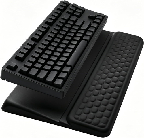 Computer keyboard stand with - computer,
